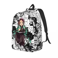 Demon Slayer Tanjiro Kamado Anime Backpack for Student School Bookbag Daypack Preschool Kindergarten Bag Gift 2