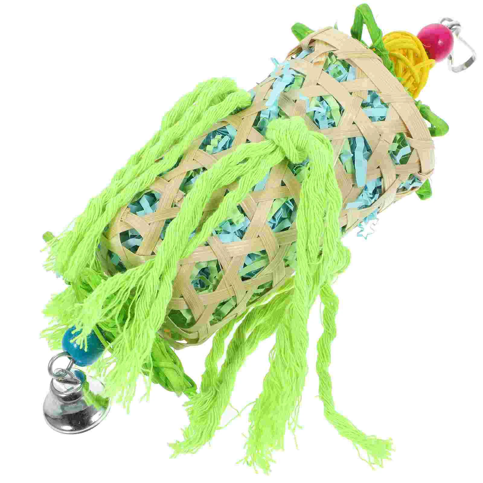 

Parrot Chew Toy Funny Toys for Large Birds Teething Wooden Chewing Cage Hanging Pet Plaything Molar