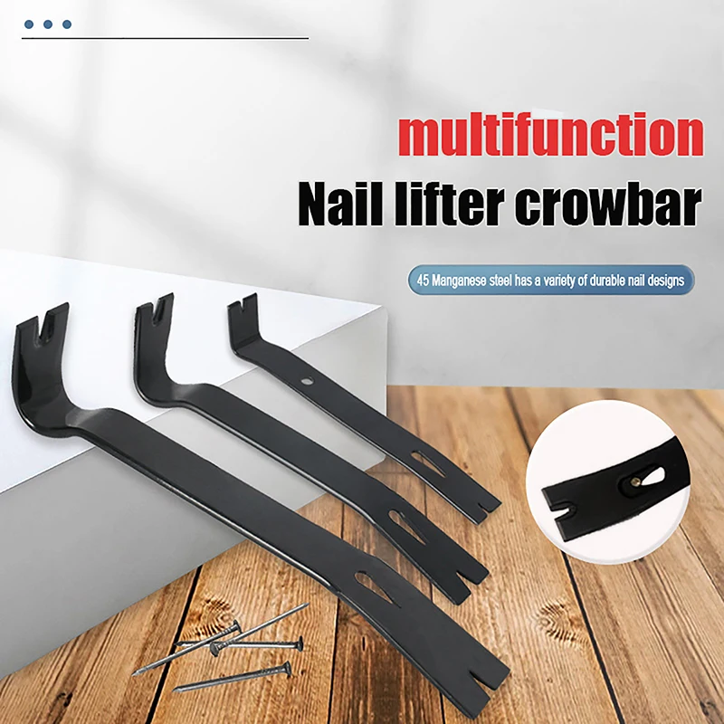 

High Hardness Multifunctional Portable Hand Crowbar Tool Multi-functional Staple Remover Nail Puller Pry Bar for Trimming Works