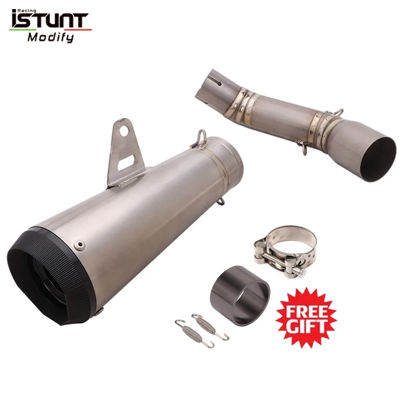 Motorcycle Exhaust Slip On For KTM390 DUKE 125 200 250 390 RC390 Adventure 2020 2021 Escape Titanium Alloy Link Pipe Muffler - Image 3