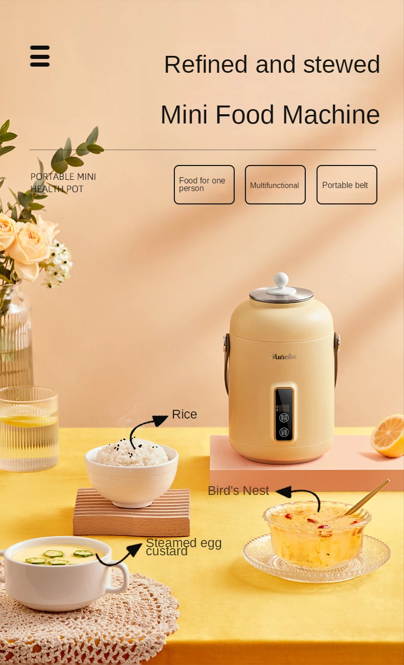 sopa automática e mingau de alimento auxiliar