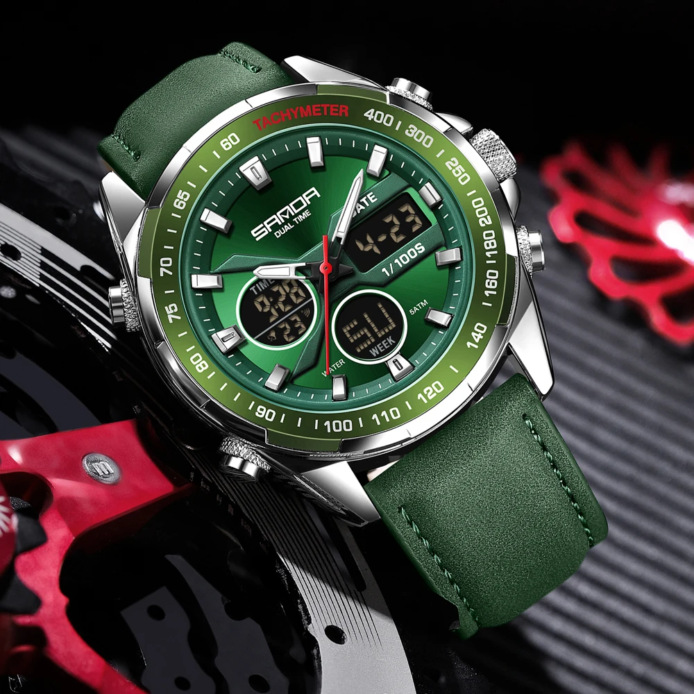 Sanda Luxury Chronograph Men Watch Top Brand Sport Waterproof Fashion Business Military Wristwatch Relogio Masculino, Alina Gadgets