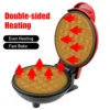 Portable Breakfast Bubble Quiche Oven with Pan and Molds Mini Electric Nonstick Waffle Maker - - Compact Quiche Maker 4