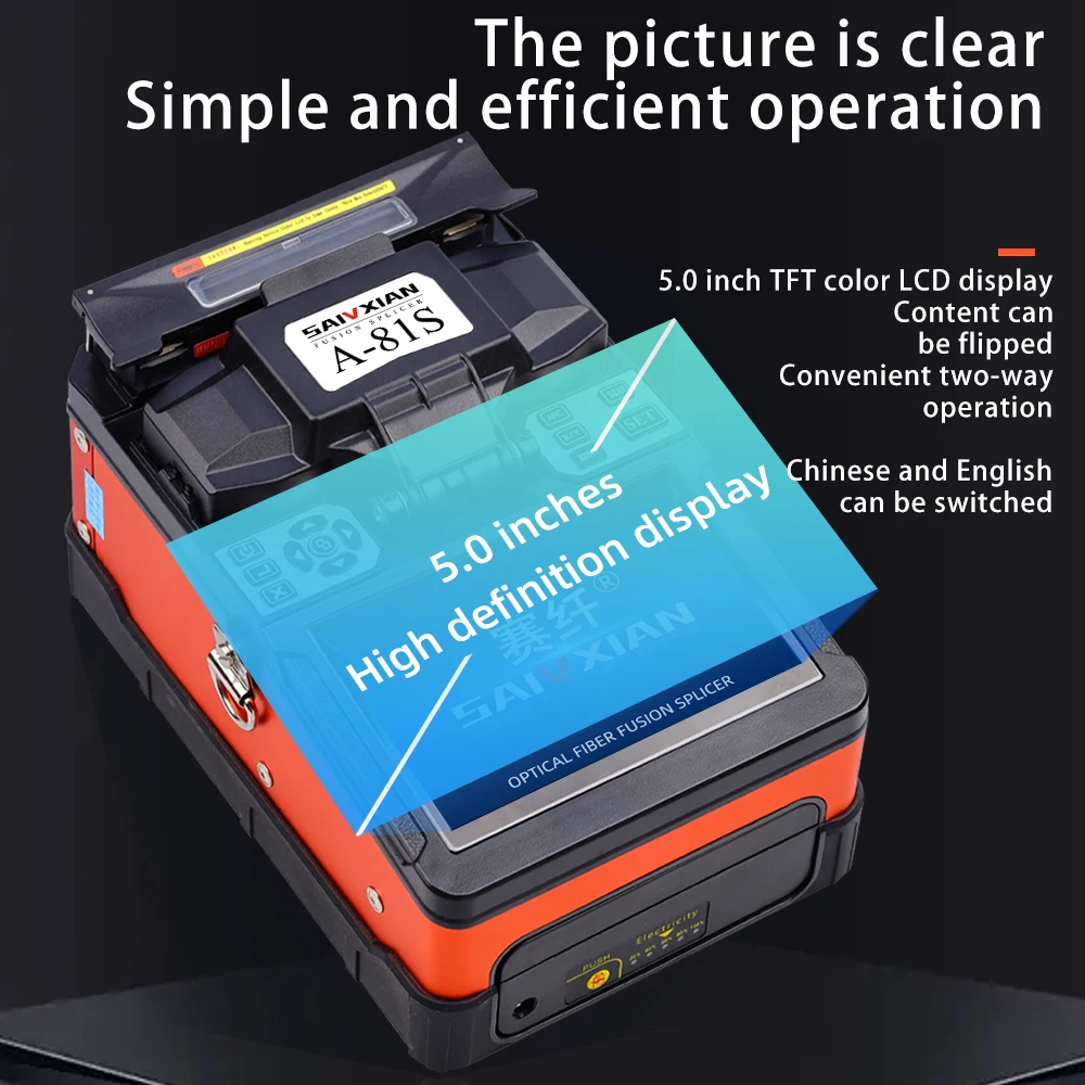 fusionadora fibra optica A-81S Orange Fully Automatic Fusion Splicer Machine Fiber Optic Fusion Splicer Machine