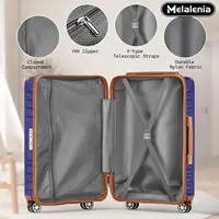 Ensemble de bagages légers et durables Melalenia 7 pièces, serrure TSA, valise de voyage avec sac de sport et trousse de toilette 6