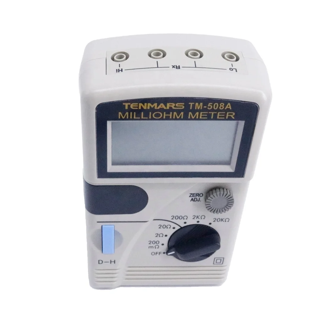 

Digital Milliohmmeter Low Ohmmeter TM-508A Measuring Instrument Resistance Meter 0.1m to 20K Ohm in 6 positions