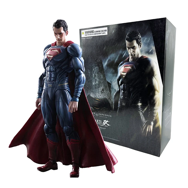 25Cm Play Arts Batman Vs Superman: Dawn Of Justice Action Figure Pa Mobile Pvc Collection Dc Superman Figures Model Toys Gifts