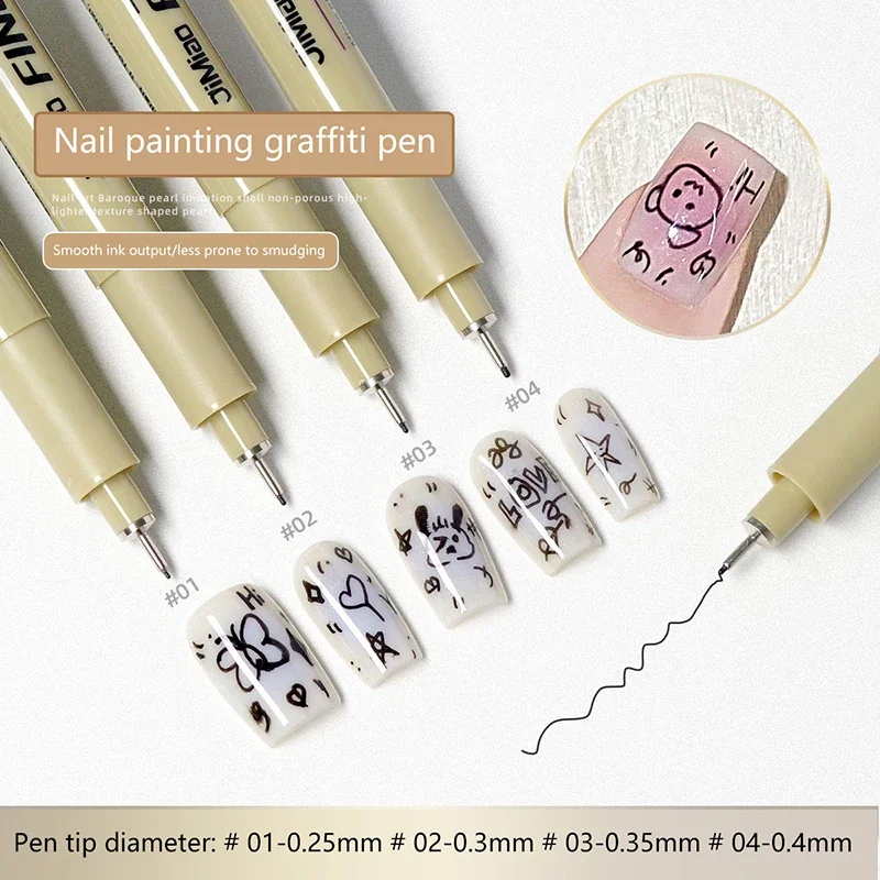 Nail art hook pen graffiti line gel painting waterproof line drawing pen detail drawing nail art design tool