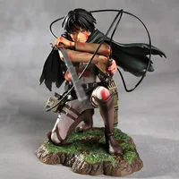 مجسم أنمي هجوم العمالقة - ليفاي أكرمان وضعية قتالية 16 سم | Attack on Titan Levi Ackerman Action Figure 16cm