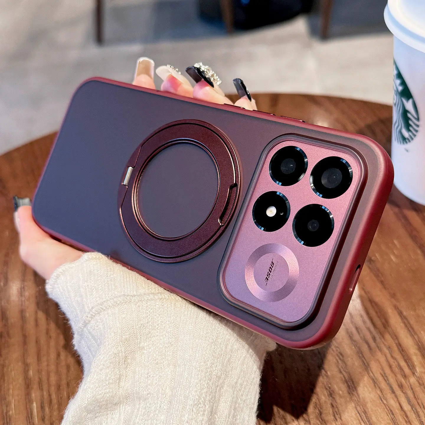 Magnetic Wireless Charging Matte Translucent Anti-Fingerprint Shockproof Phone Case