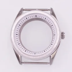 Silver Watch Case with Sapphire Glass and Multi-Colored Chapter Ring, 40mm (White)