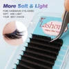 Lashonly 10 Pallets Flat Lash Split Tips Matte Gray Black Color Super Soft Gentle Natural Eyelash Extension Flat Shape Lashes 3