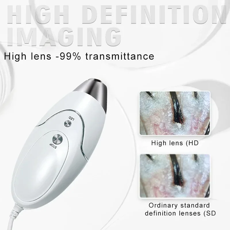 2025 HD Digital Skin Analyzer Professional Hair Scalp Camera Detector Hair Follicle Oil Moisture Test Device 10 Inch Skin Tester