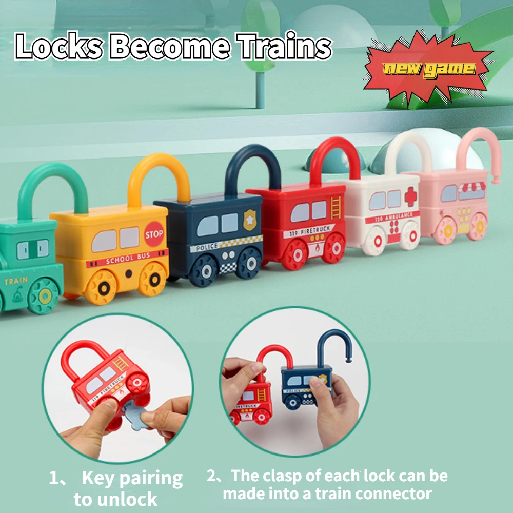 Number Match Lock Toys Car Games Montessori Educational Toy
