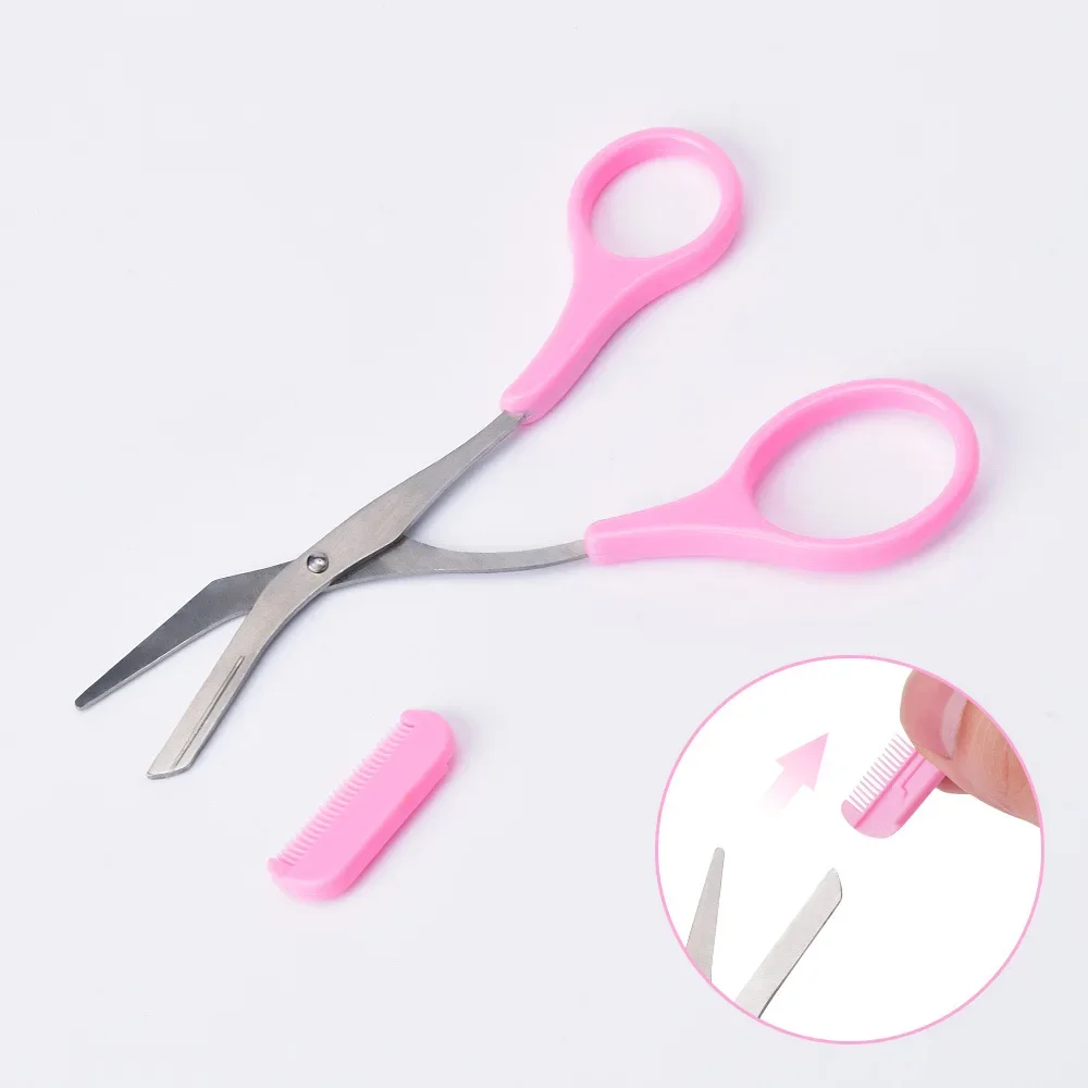 Eyebrow Trimmer Scissor Beauty Products Women Eyebrow Scissors with Comb Stainless Steel Makeup Tools Beauty Scissors 4