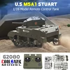COOLBANK M5A1 U.S.A Stuart Light Tank Model 1/16 2.4G Military Vehicle Remote Control Crawler Tanks Children's Assembly Toy Gift 1