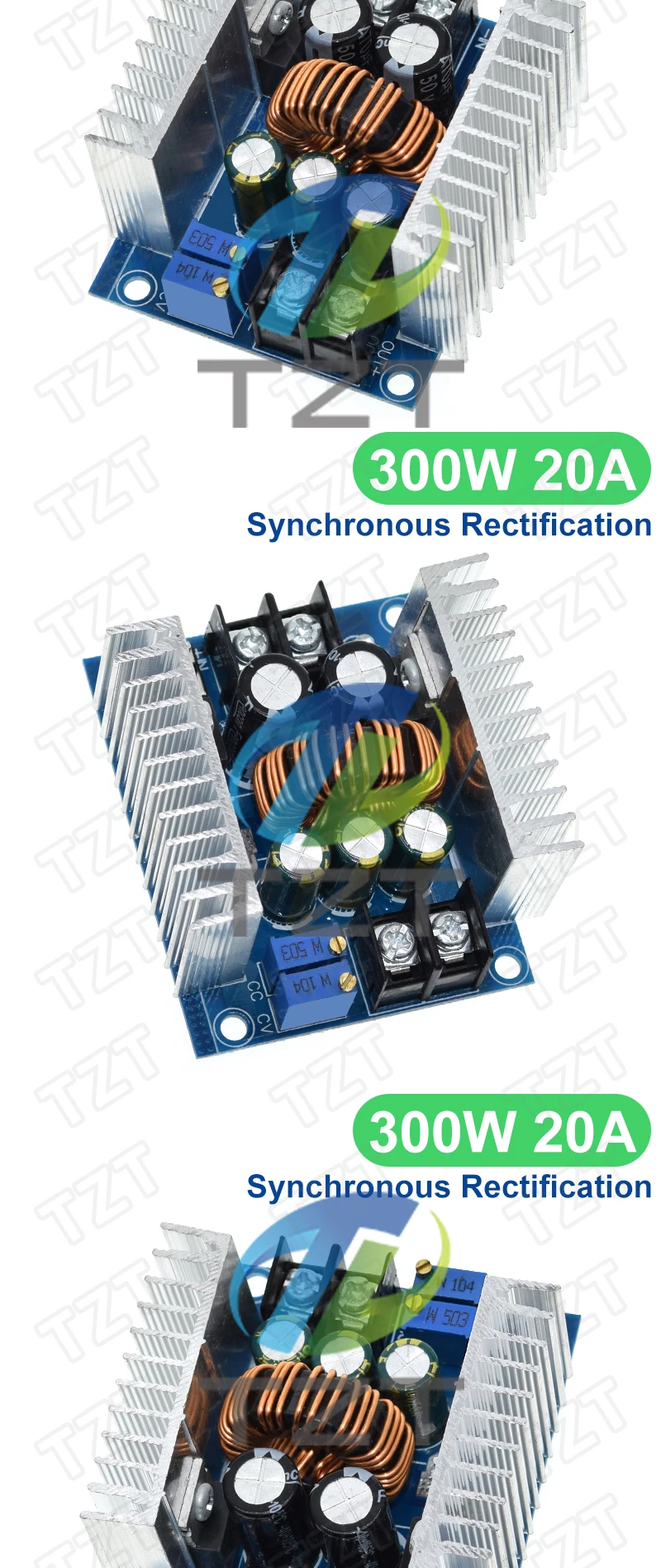 300W 20A DC-DC Buck Converter Step Down Modul Konstantstrom LED Treiber Power Step Down Spannung Modul Elektrolytkondensator – Detail 5