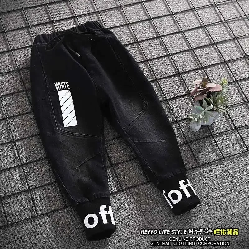 Winter Boys Jeans Thicken Warm Kids Trousers Demin Pants for Children Causal Boy Baby
