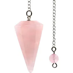 Natural Quartz Agate and Amethyst Healing Crystal Pendant (Pink Crystal)