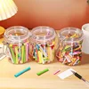 Sealed Plastic Jars With Clip Lids Wishing Bottles Snack Jars Message Storage Jars Candy Jars, Stainless Steel Snap Seal Jars 2