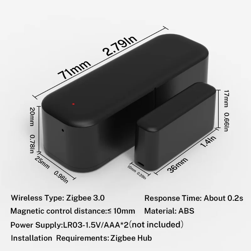 For Smart Home Smart Life APP Remote Control Compatible with Alexa Tuya Zigbee 3.0 Door Sensor Window Sensor Contact