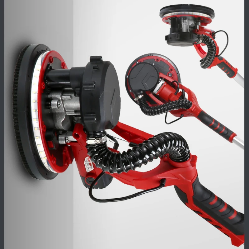Multifunctional Wall Sander Wall Putty Grinder Sandpaper Machine Telescopic Long Pole Grinding Machine with Light