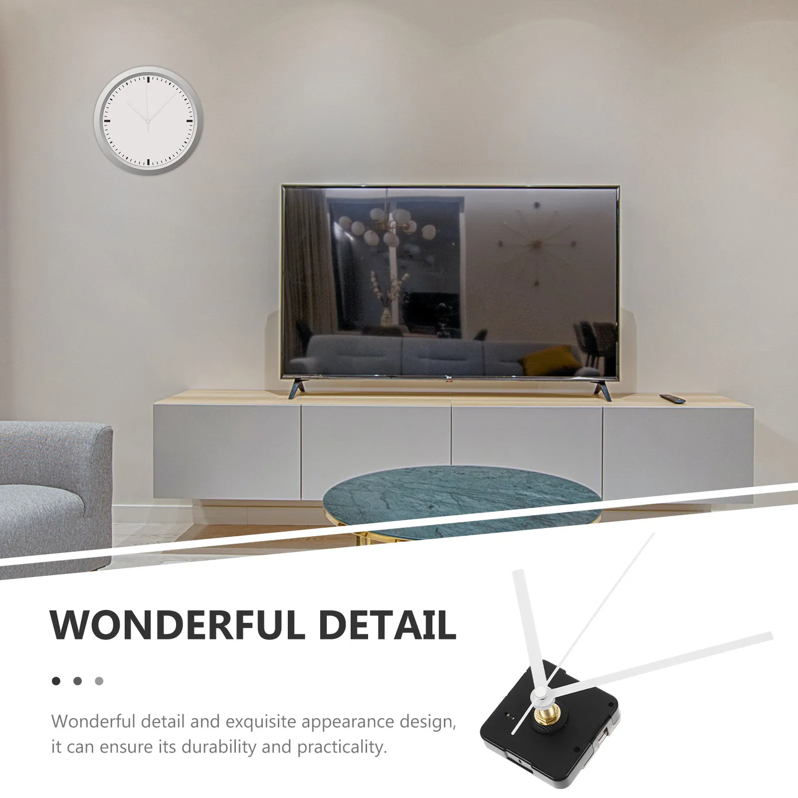 2Pcs 절묘한 디자인 시계 무브먼트 세트 DIY 시계 키트 벽걸이 수리를 위한 튼튼한 플라스틱 무소음 석영 메커니즘