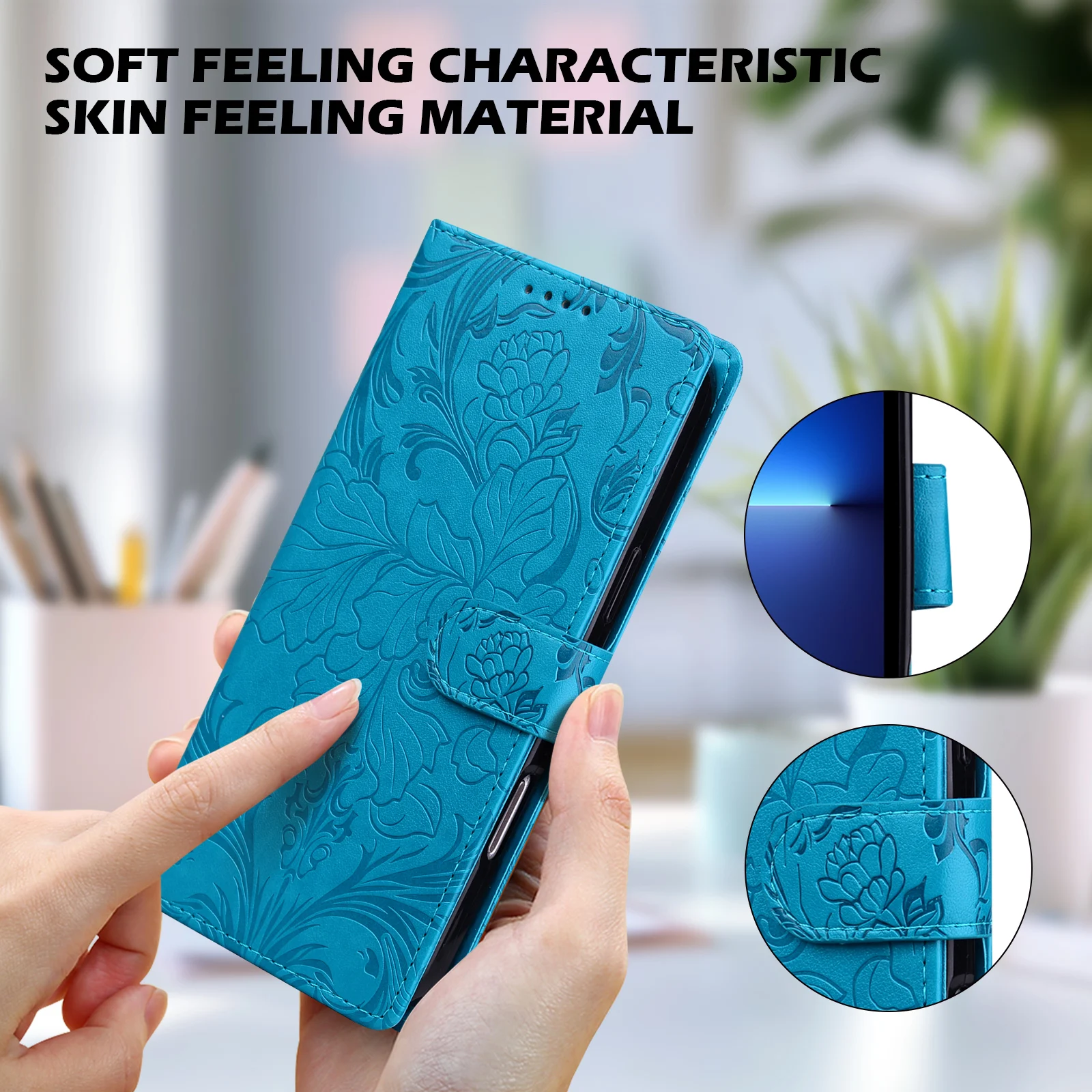 Magnetic Flip Leather Wallet Case