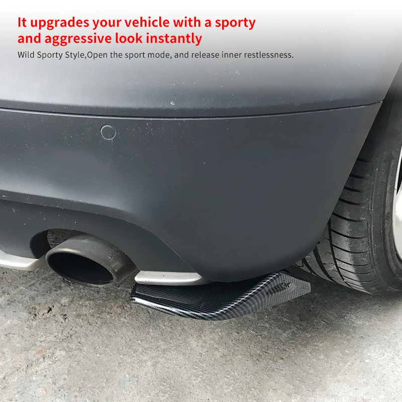 Rear Bumper Diffuser For Audi TT TTS TTRS 2011-2014 Car Rear Wrap Angle Splitters Diffuser Body Kit Splitter Scratch Protector Accessories ABS