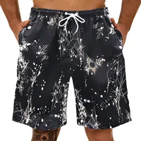 Summer Printed Beach Shorts For Men Fashion Sports Cargo Pants Straight Leg Loose Shorts Drawstring Elastic Waisted Trousers 1