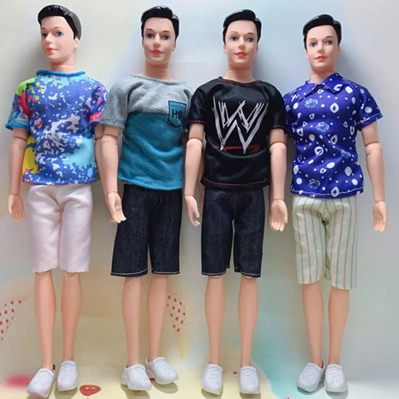 New 30cm Boy Friend Ken Doll Set Fashion Men Doll with Clothes Suit Children Play House Dress Up Toy Accessories