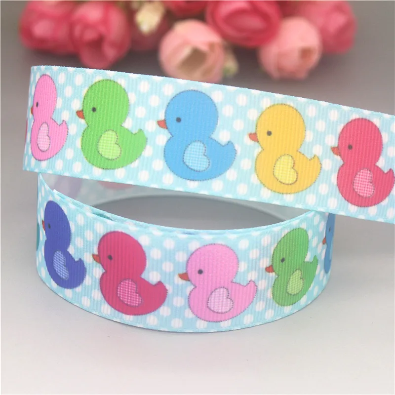 Fox Animals Unicorn Printed Grosgrain Ribbon Accessories 50yards Headwear Decoration Collar DIY Sewing Craft S2536