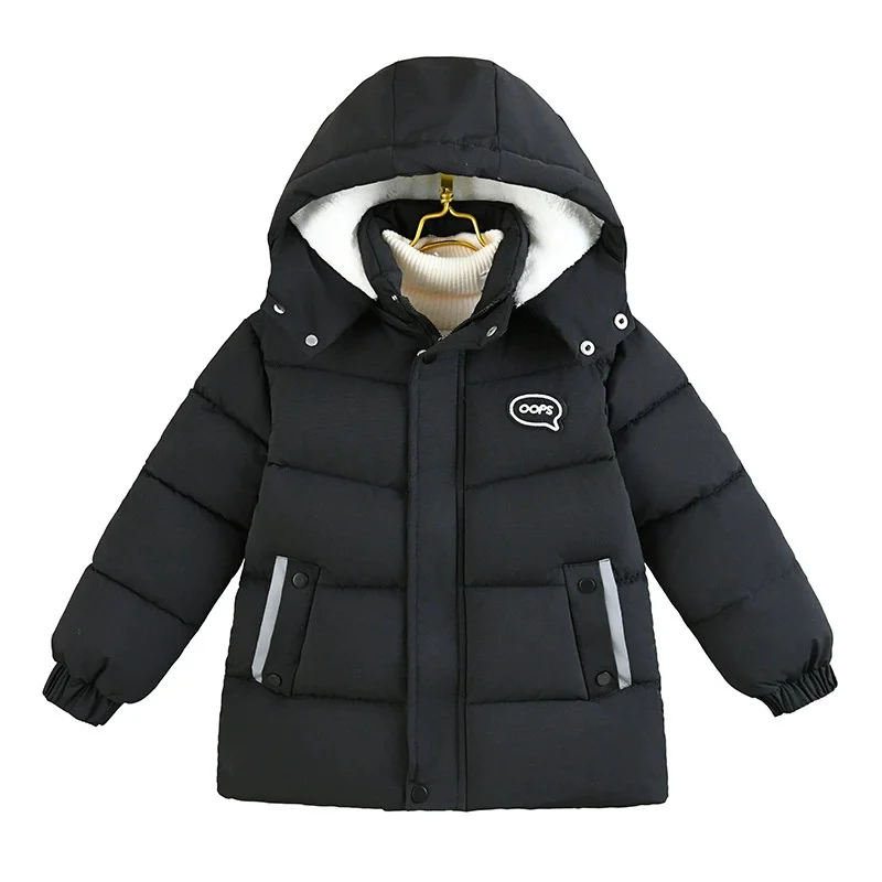 الأولاد سترة سميكة الأطفال معطف مبطّن شتاء دافئ ملابس خارجية غير رسمية الاطفال مقنعين زمم سترات الخريف موضة ملابس قطنية
