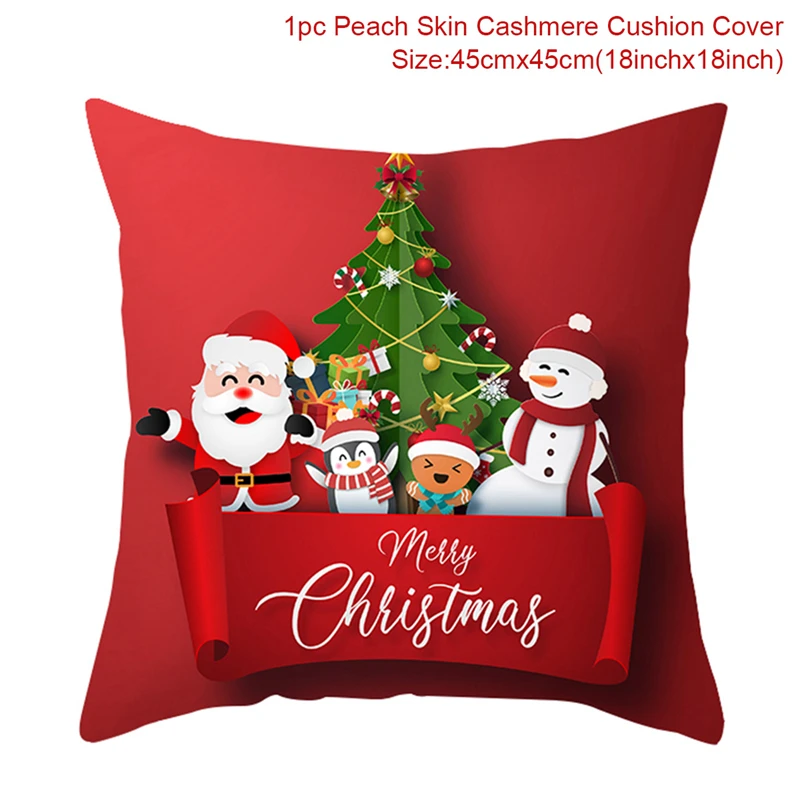 thumbnail image 1 of Funda de cojín navideña Decoración para el hogar Decoraciones de Papá Noel Regalo Navidad Feliz Año Nuevo 2022, 1 of 5