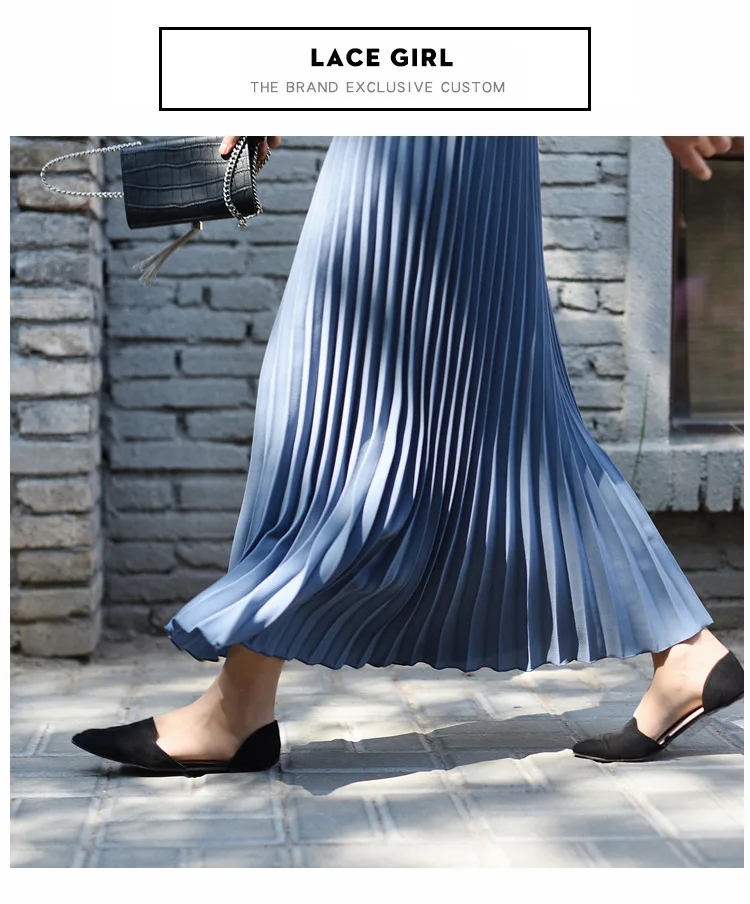 white pleated skirt TINT ERA High Waist Skirt Spring Autumn New Temperament Thin Chiffon Hand-pressed Crepe Pleated Large Swing A-line Skirts Women crop top and skirt