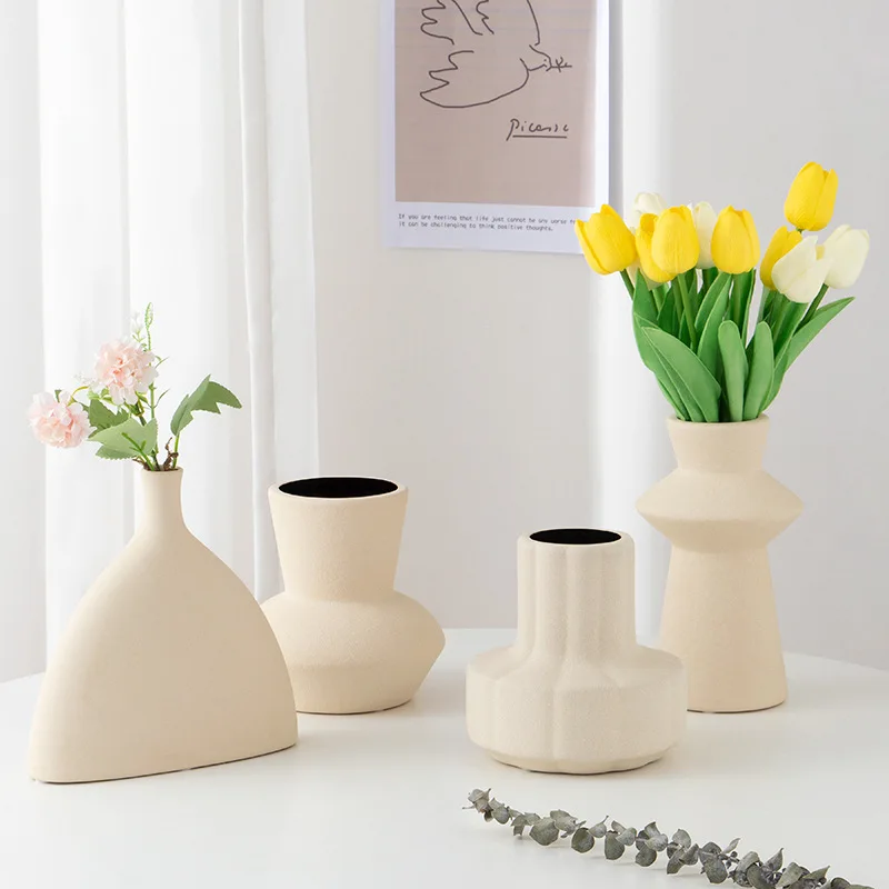 Nordic Ceramic Vase Living Room Tabletop Flower Arrangement Dried