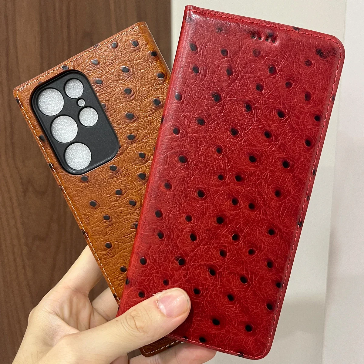 Custodia Magnetica Per Telefono A Portafoglio Con Vibrazione In Vera Pelle Per Samsung Galaxy S23 S22 S21 Fe Plus Ultra 5G S 23 22 256/512 Gb