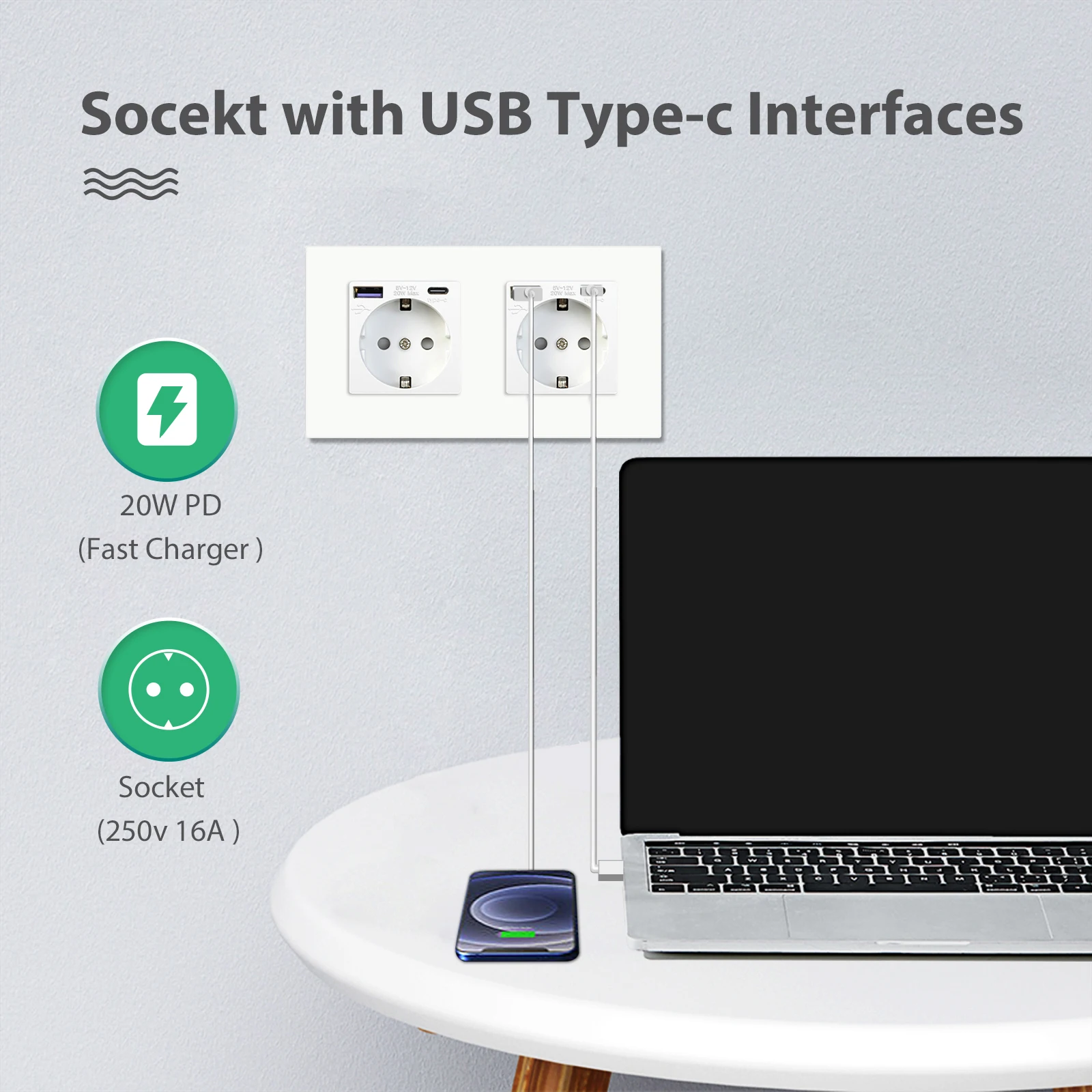 BSEED  CŸ USB ,   , Ʈ  USB , 20W  , EU ǥ öƽ 