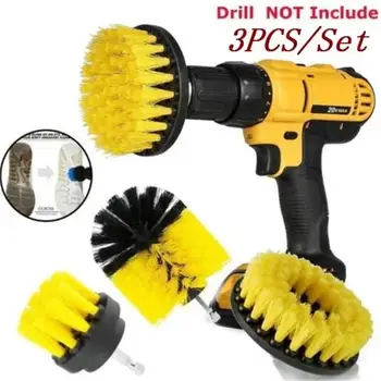 3Pcs/Set Power Scrubber Brush Set for Bathroom Drill Scrubber Brush for Cleaning Cordless Drill Attachment Kit Power Scrub 2