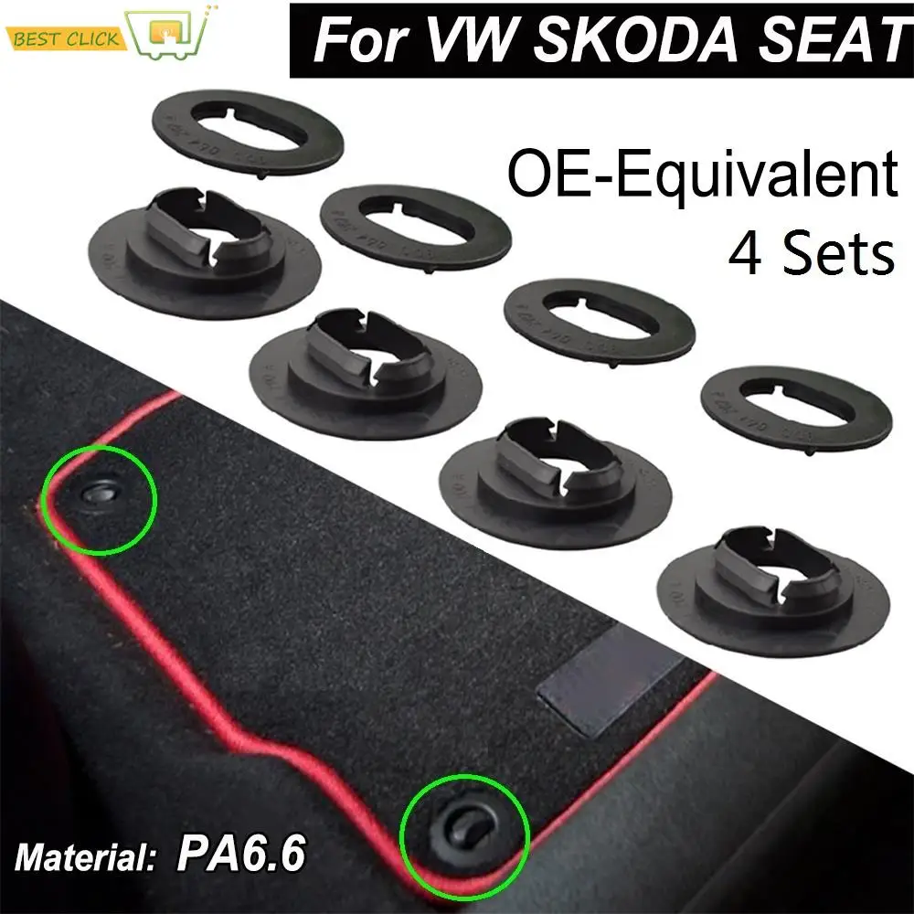 3D0864851B41 Boden Matte Verschluss Clips Teppich Oval Schellen Für VW Golf Jetta Eos Seat Leon Mk1 Arosa MII Skoda Octavia fabia
