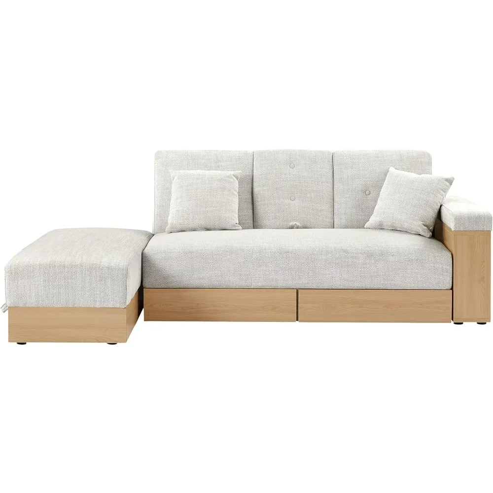 Divano Letto Sedia Letto, Futon Convertibile Loveseat Sofà Chaise Lounge Divano Daybed Con 2 Portabicchieri