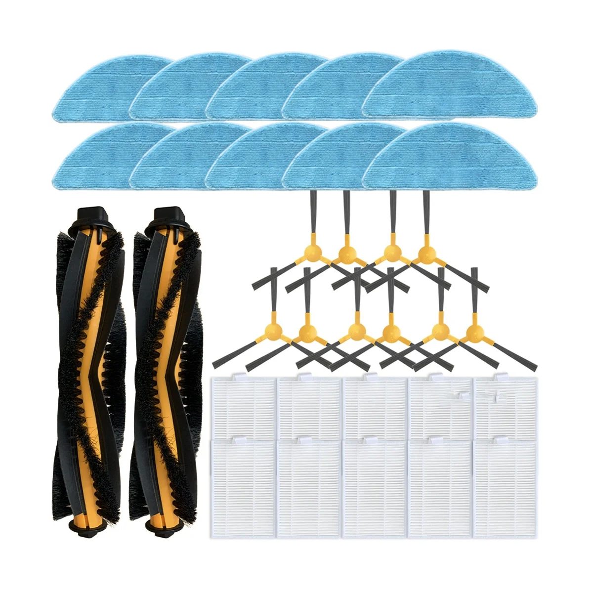 

Для робота-пылесоса C30B XR500 E30 для 800T 820S 820T 830T, основная боковая щетка, Hepa фильтр, Швабра, тряпка