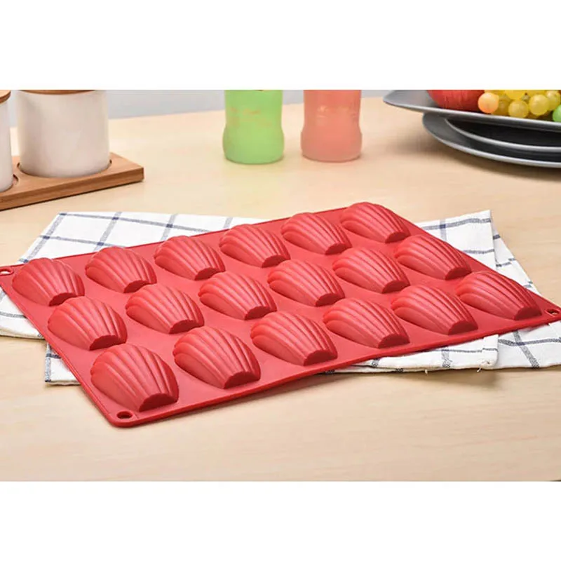 Mini Lebensmittelechte Madeleine Silikon-Kuchenform Keksform DIY Muschel-Backform Küchen-Backzubehör – Detail 5