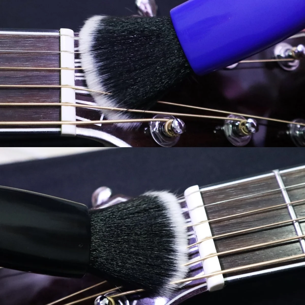 Guitar Cleaning Brush - Application on Guitar Fretboard