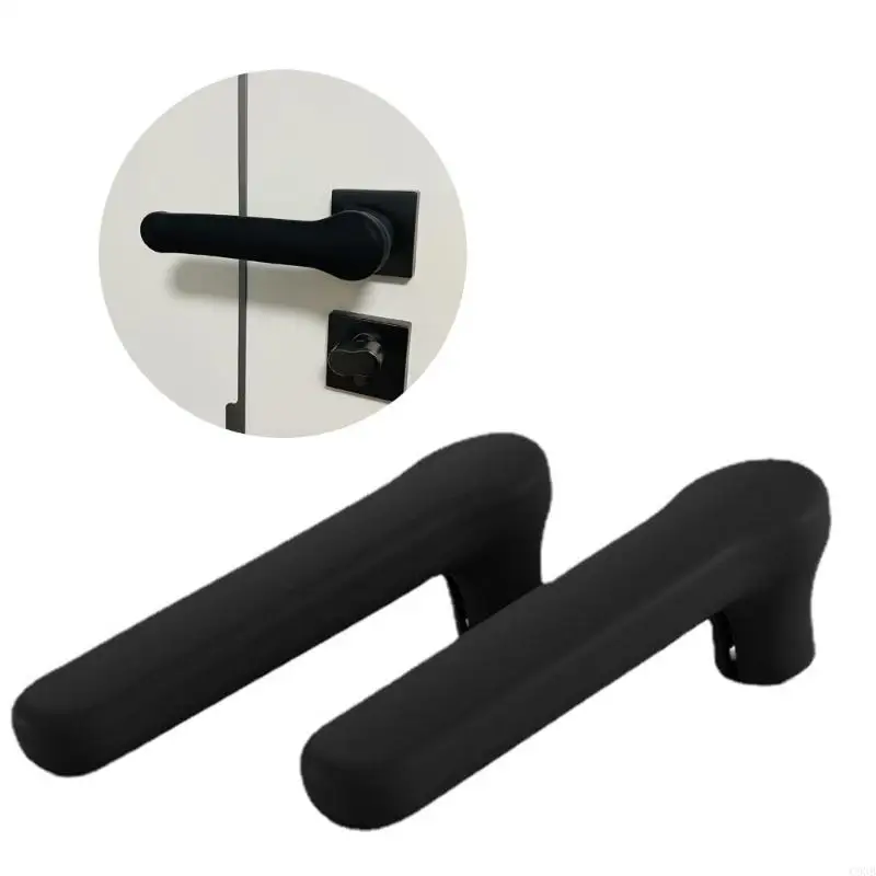 2Pcs Silicone Door Handle Cover Baby Safety Knob Protector Sleeve Anti Static Design for Home and Office Daily Use