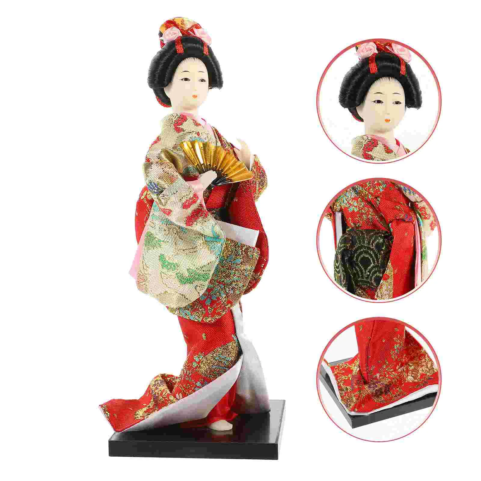 

Nolitoy Home Decor Geisha Kabuki Doll Model Japanese Kimono Maiko Figurine Oriental Car