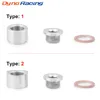 O2 Sensor Bung Stainless Steel Oxygen Mounting Bungs and Plugs Adapter M18 x 1.5 Thread Exhaust Weld in Bung With 1