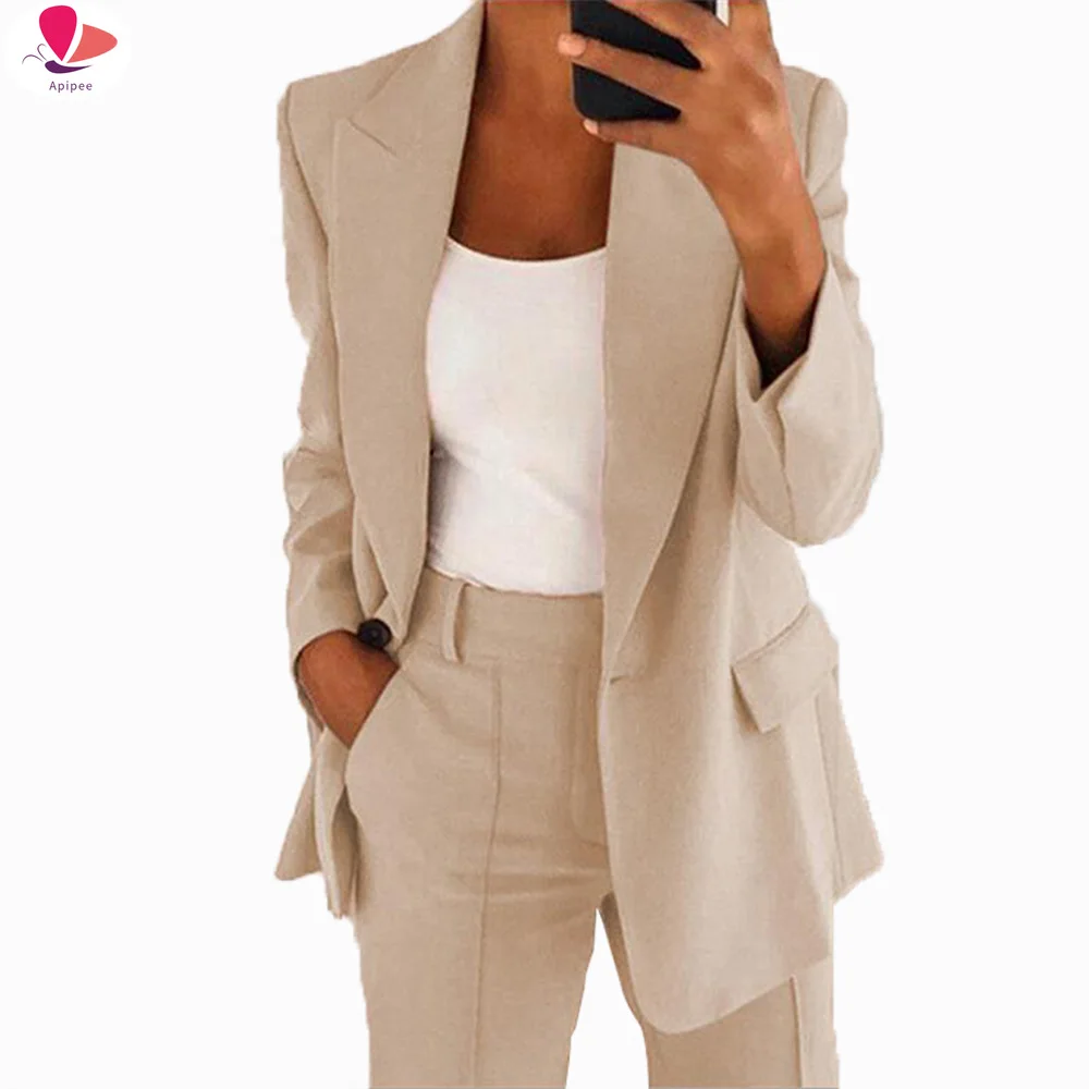 

2023 Spring Fashion Blazer Jacket Women Suit European Work OL Thin Suit Blazer Long Sleeve Mujer Blazer Outerwear New No Botton
