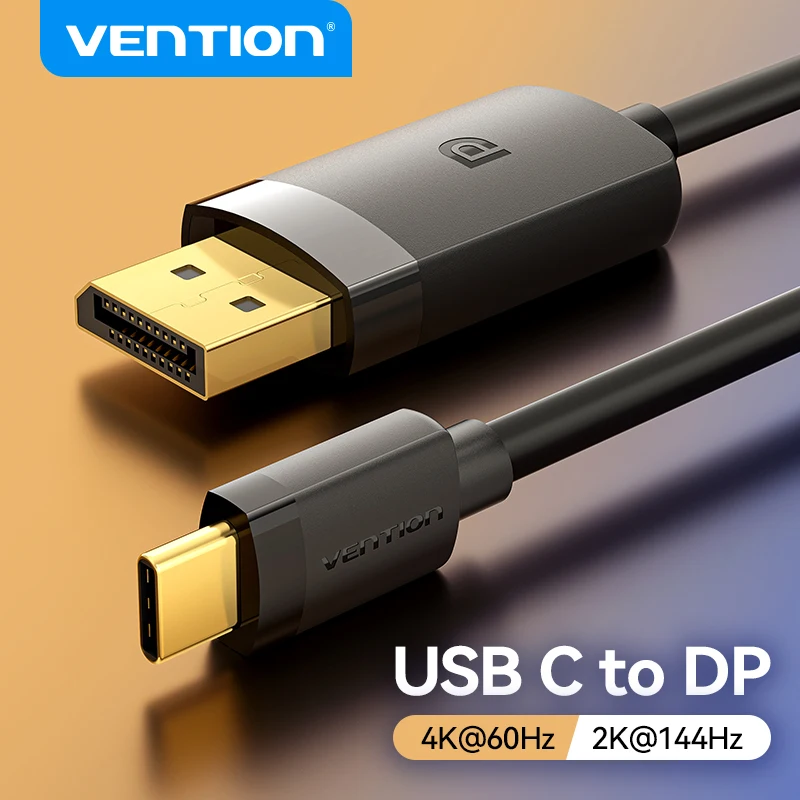 Vention 4K USB C auf DP Kabel USB Typ C auf 8K/60Hz DisplayPort Kabel für iPhone Tablet PC Monitor Laptop HDCP HDR DP Kabel