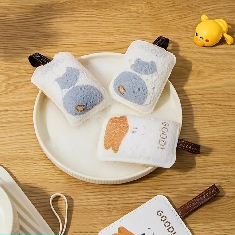 

1PC Wood Pulp Cotton Cleaning Dish Towel Scouring Pads Kitchen Cleaning Towel Cute Dish Towel Brushes for Kitchen